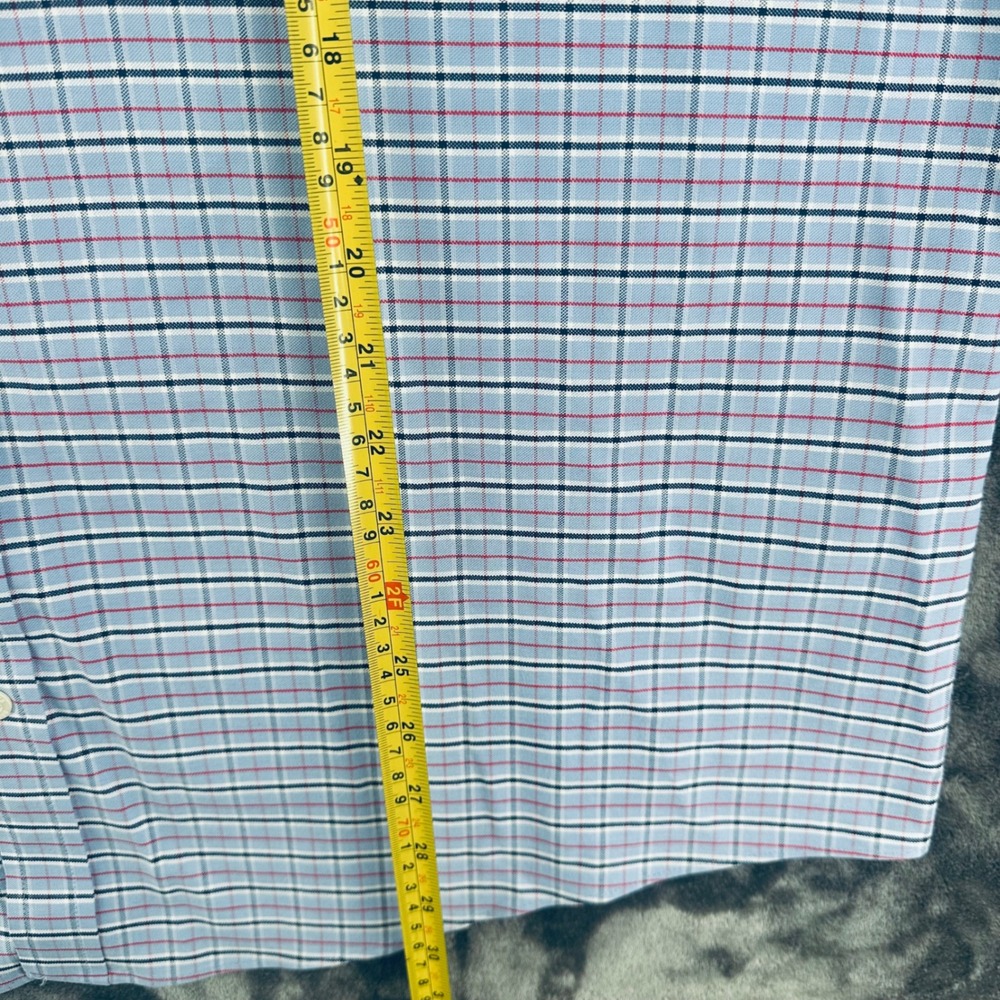 Brooks Brothers Regent Fit Shirt XL Logo Plaid Non-Iron Stretch Button Down 1818 - Picture 6 of 7